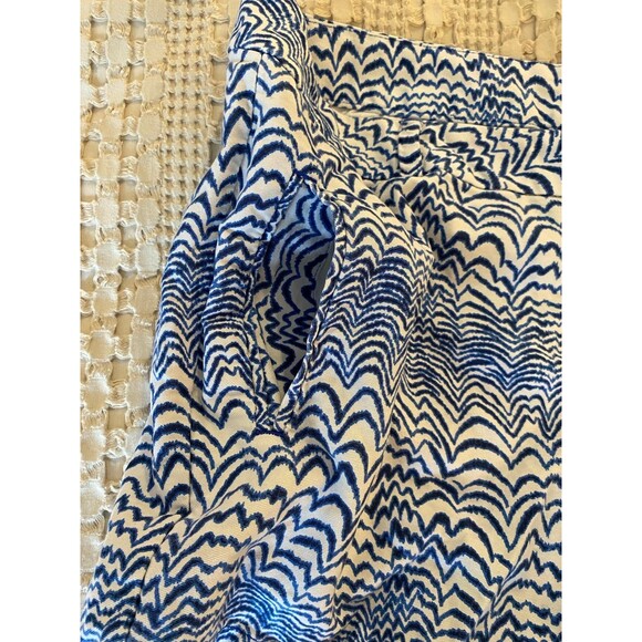 Stylus Womens Shorts Plus Size 16 Curvy Blue & White Patterned Casual Pockets - Picture 2 of 9